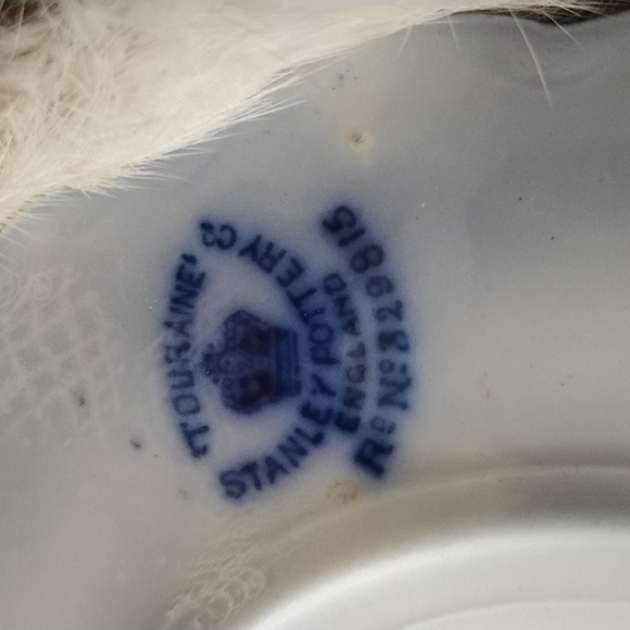 . Stanley Pottery Co 'Touraine' Flow Blue Plate - Bread & Butter 6.5" Side Plate - Picture 5 of 8